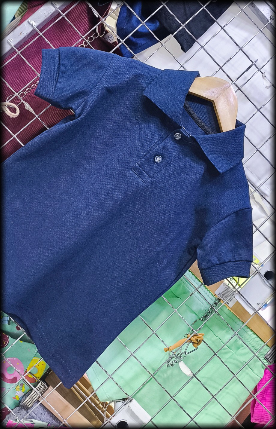Chomba de Pique Peinado Azul Marino - Imagen 2