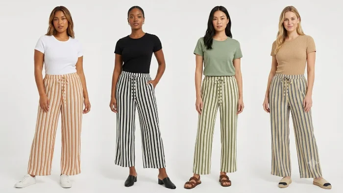 Pantalón Rayado con 4 Bolsillos 1089