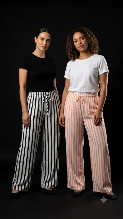 Pantalón Rayado Viscosa