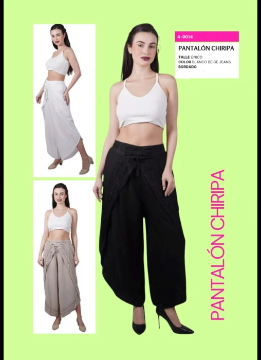 Chiripa Dhotti Stone Wash Bordado