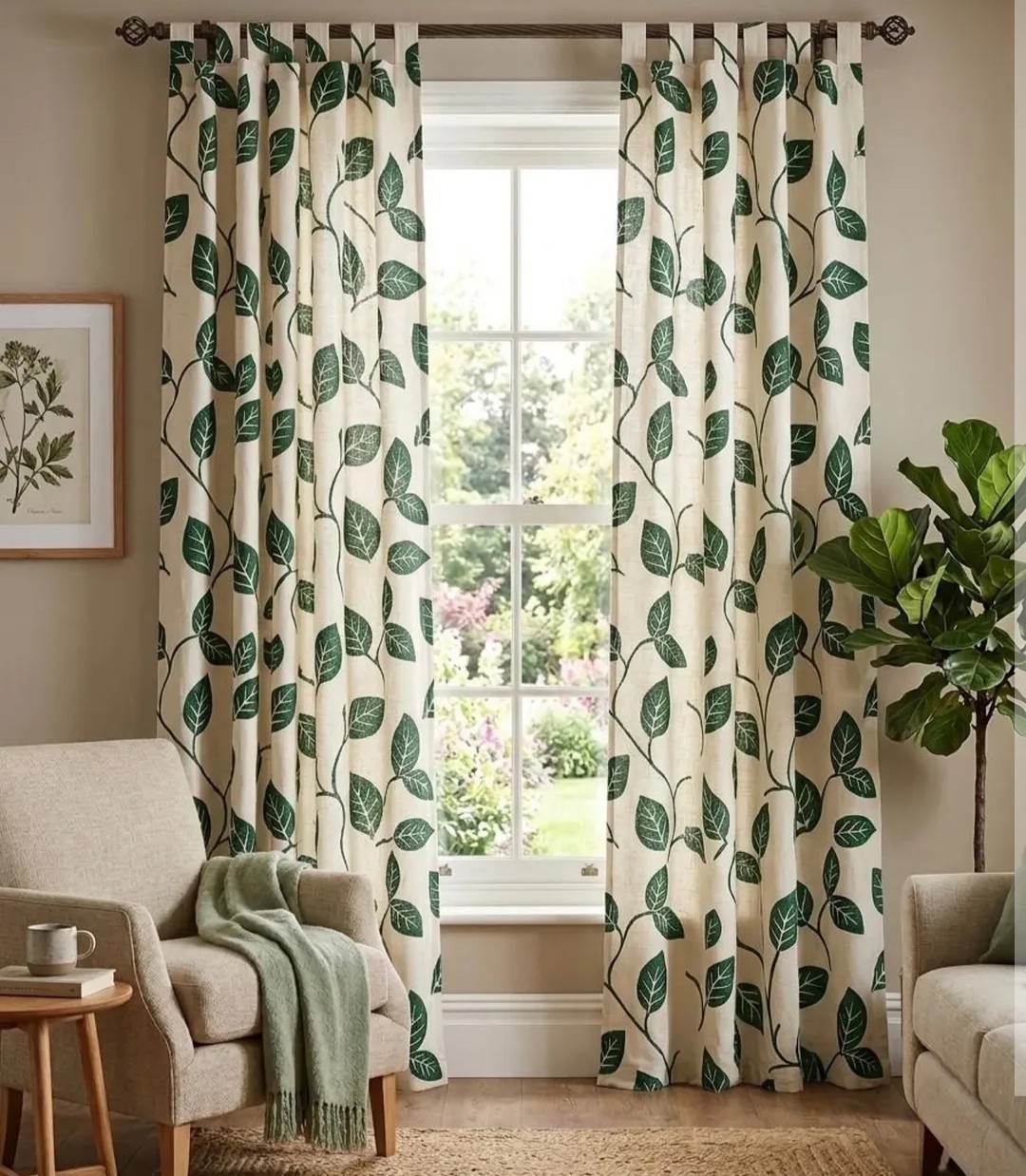 Cortina Tropical Mecánico Estampado Largo - Imagen 4