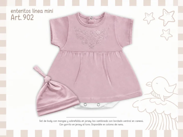 Body Vestido Algodon con Gorro Mini Dreams T.(s-m-l-xl) Art.902 Surtido de Colores