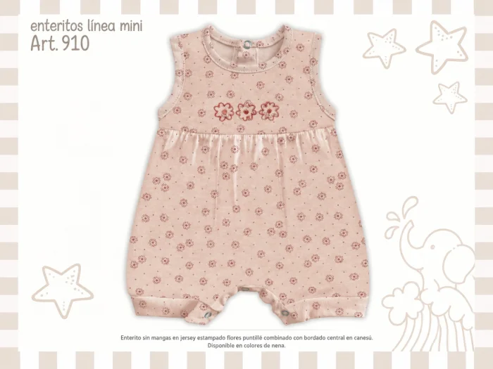 Entero sin Manga Nena Mini Dreams T.(s-m-l-xl) Art.910 Surtido de Colores