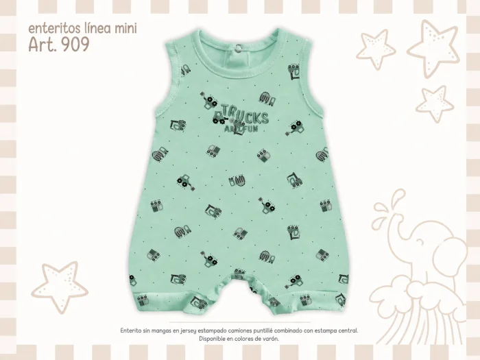 Entero sin Manga Nene Mini Dreams T.(s-m-l-xl) Art.909 Surtido de Colores