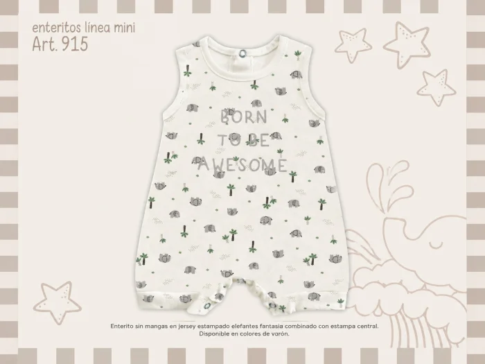 Entero sin Manga Nene Mini Dreams T.(s-m-l-xl) Art.915