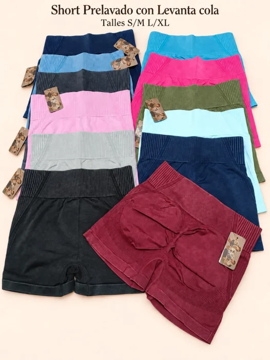 Short.prelavado Con.levanta Cola Color