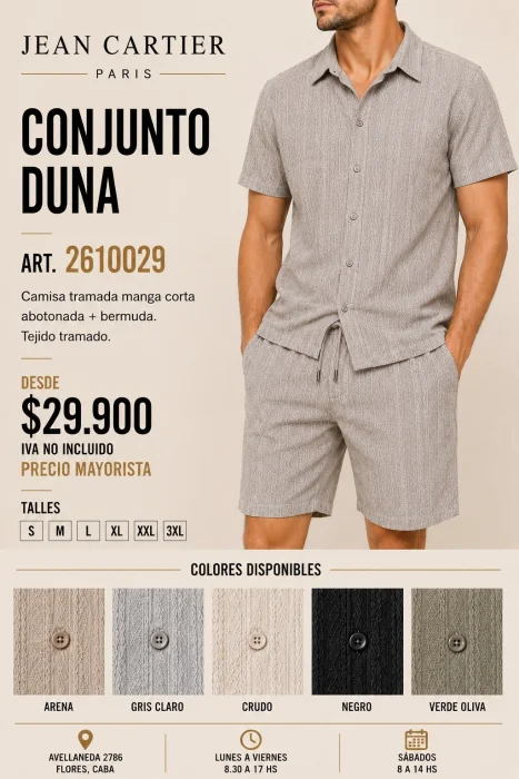 Conjunto Bermuda y Camisa Bien de Onda Actual 2027
