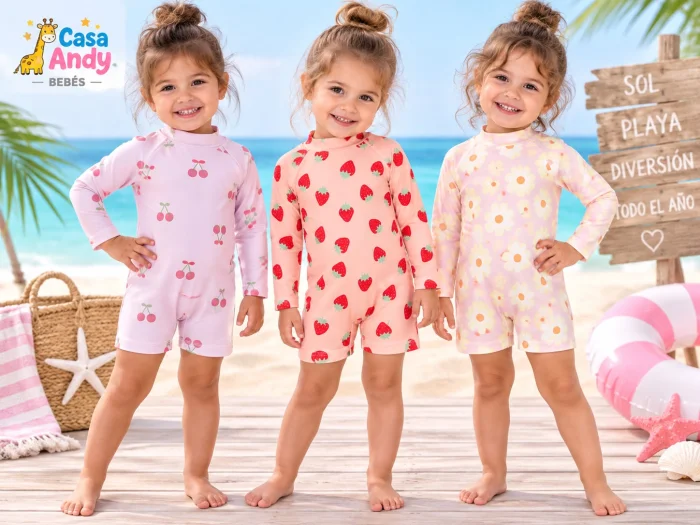 Entero Uv Estampado Nena Big Bay T.(6 a 9, 9 a 12, 18, 24 y 36 Meses) Art.12-1