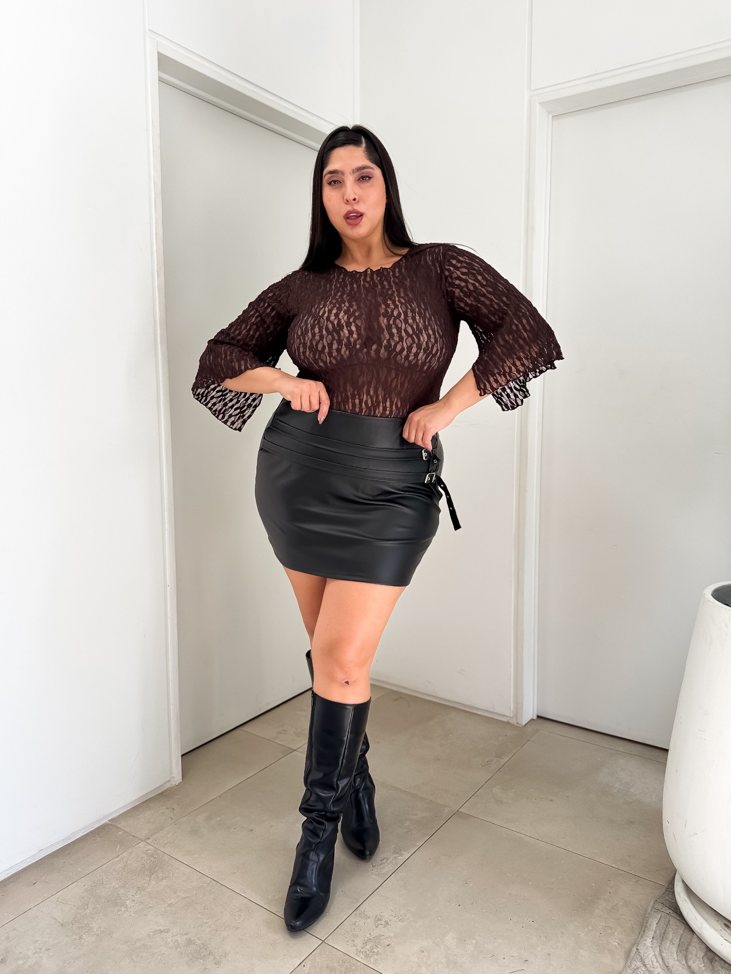 Pollera Cuerina 2 Hebilla - Imagen 3