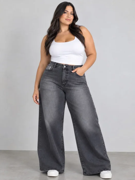 Wide Elastizado Gris Humo