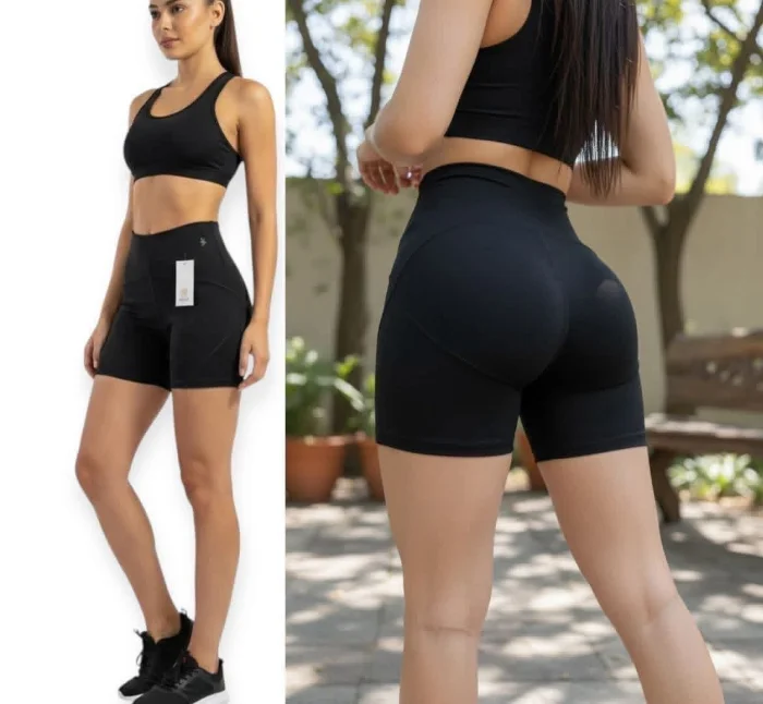Short Levanta Glúteo Costura Bordada