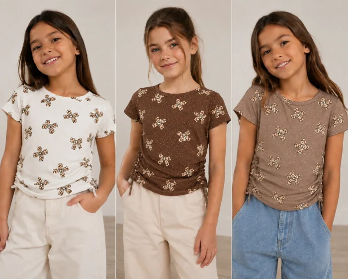 Remera Tipo Crop con Strass