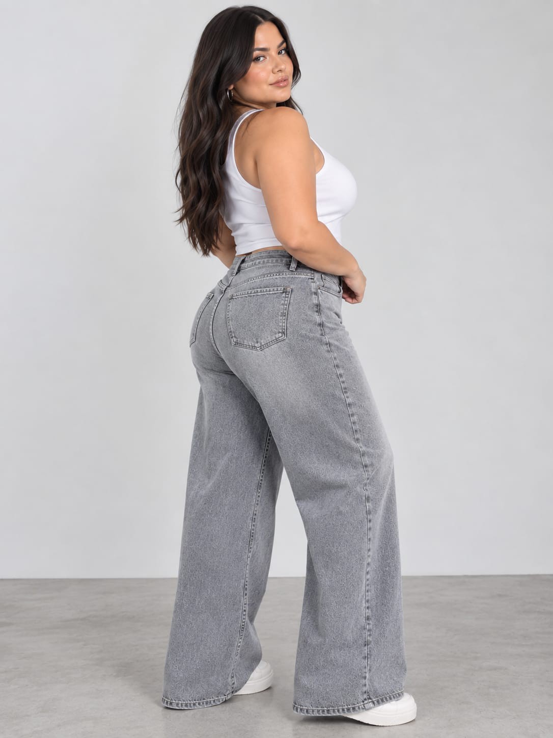 Wide Leg Gris Claro - Imagen 2