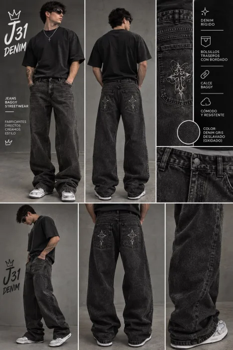 Baggy Bordado Cruz