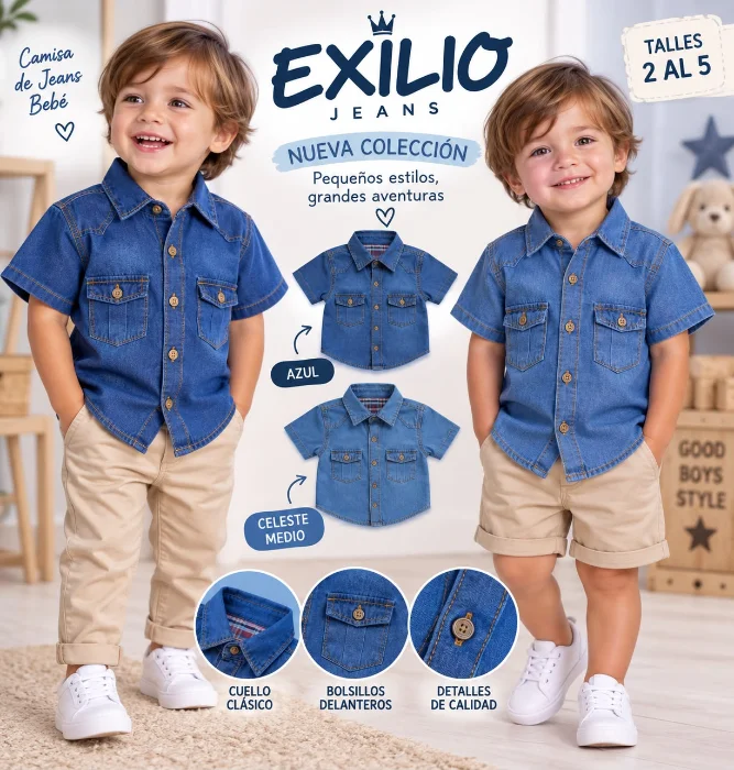 Camisa Jean Bebé