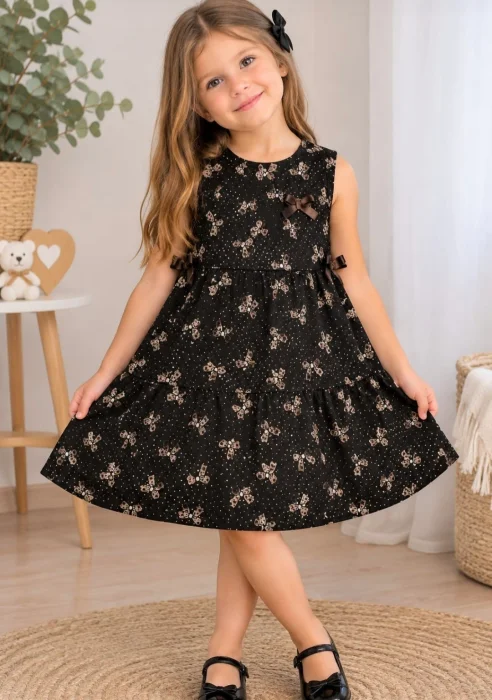 Vestido Moño con Brillo Nena