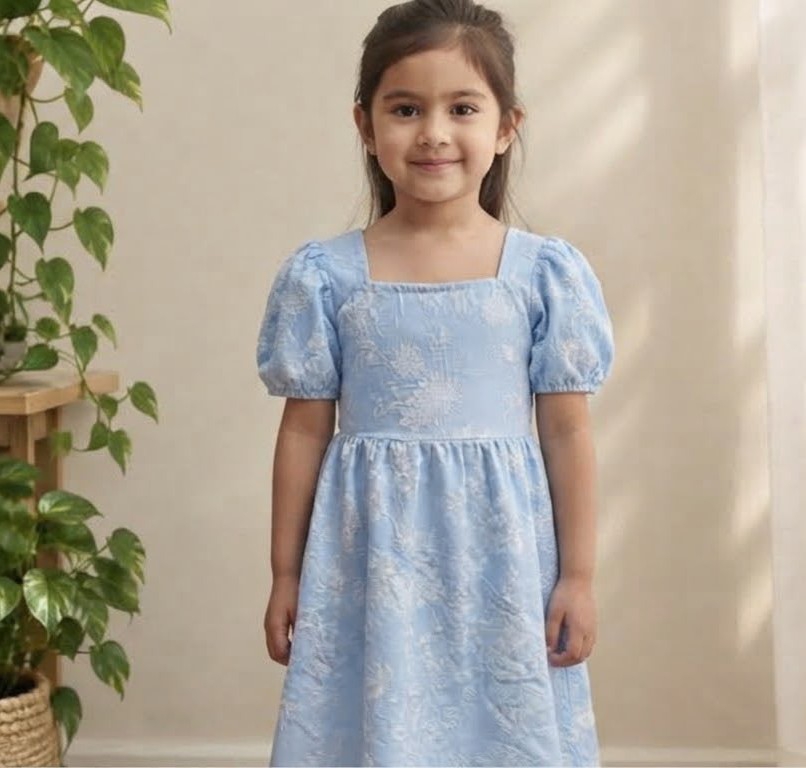 Vestido Cey Puff Bordado - Imagen 3