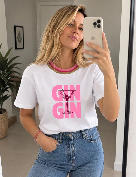 Remeras con Cuello Tejido