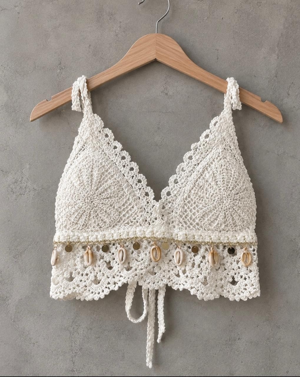 Top Crochet Corto con Caracoles - Imagen 2
