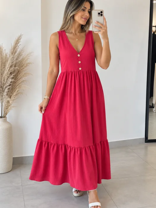 Vestidos Largos con Botones