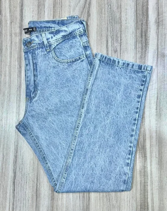 Pantalón Mom Liso Azul Nev Cl