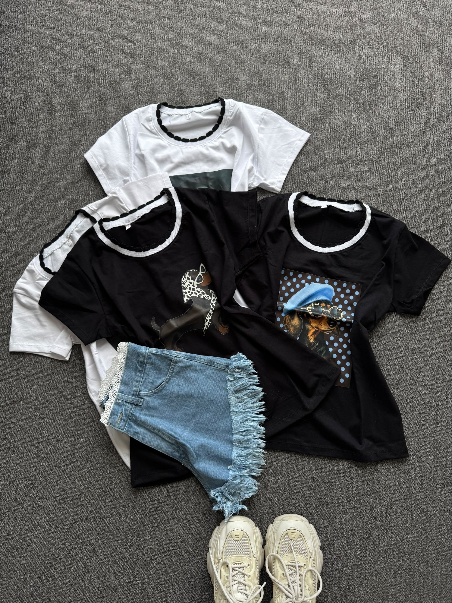 Remeras Estampadas Cuello Tejido - Imagen 2