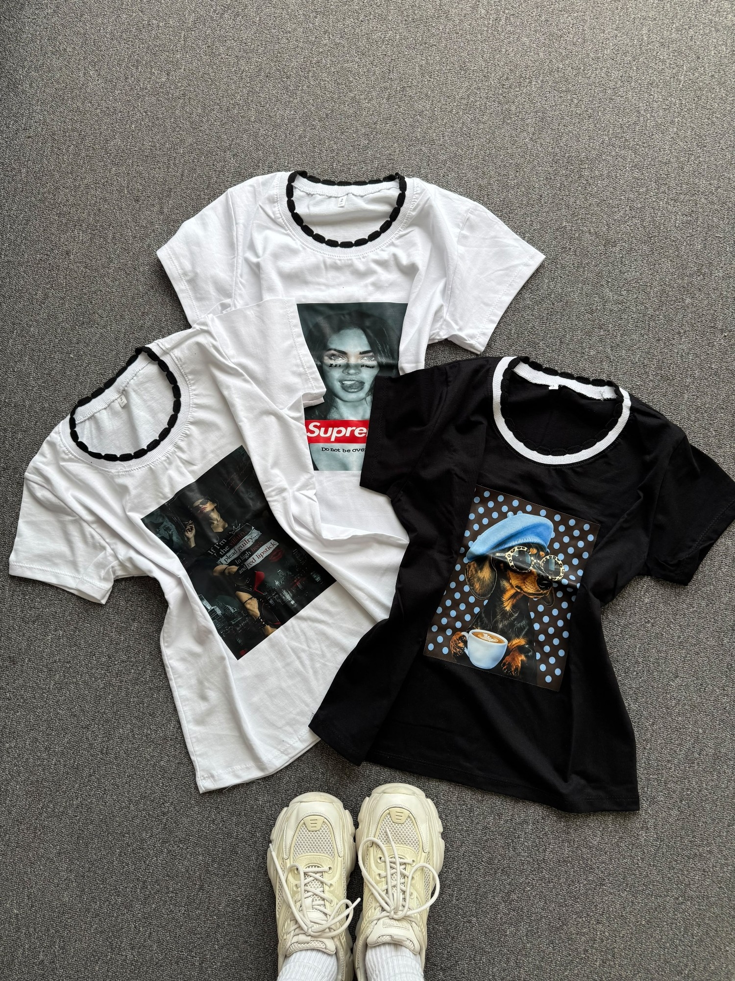 Remeras Estampadas Cuello Tejido - Imagen 6