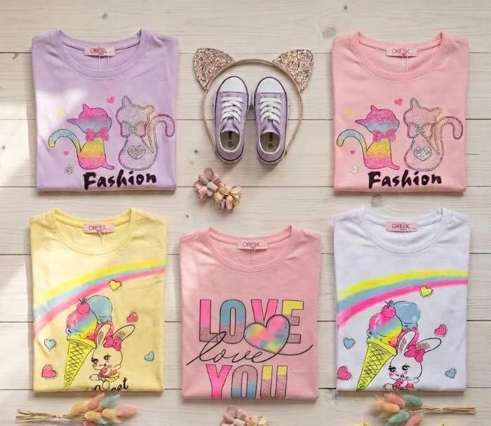 Remera Nena Brillo 6a16  Algodón