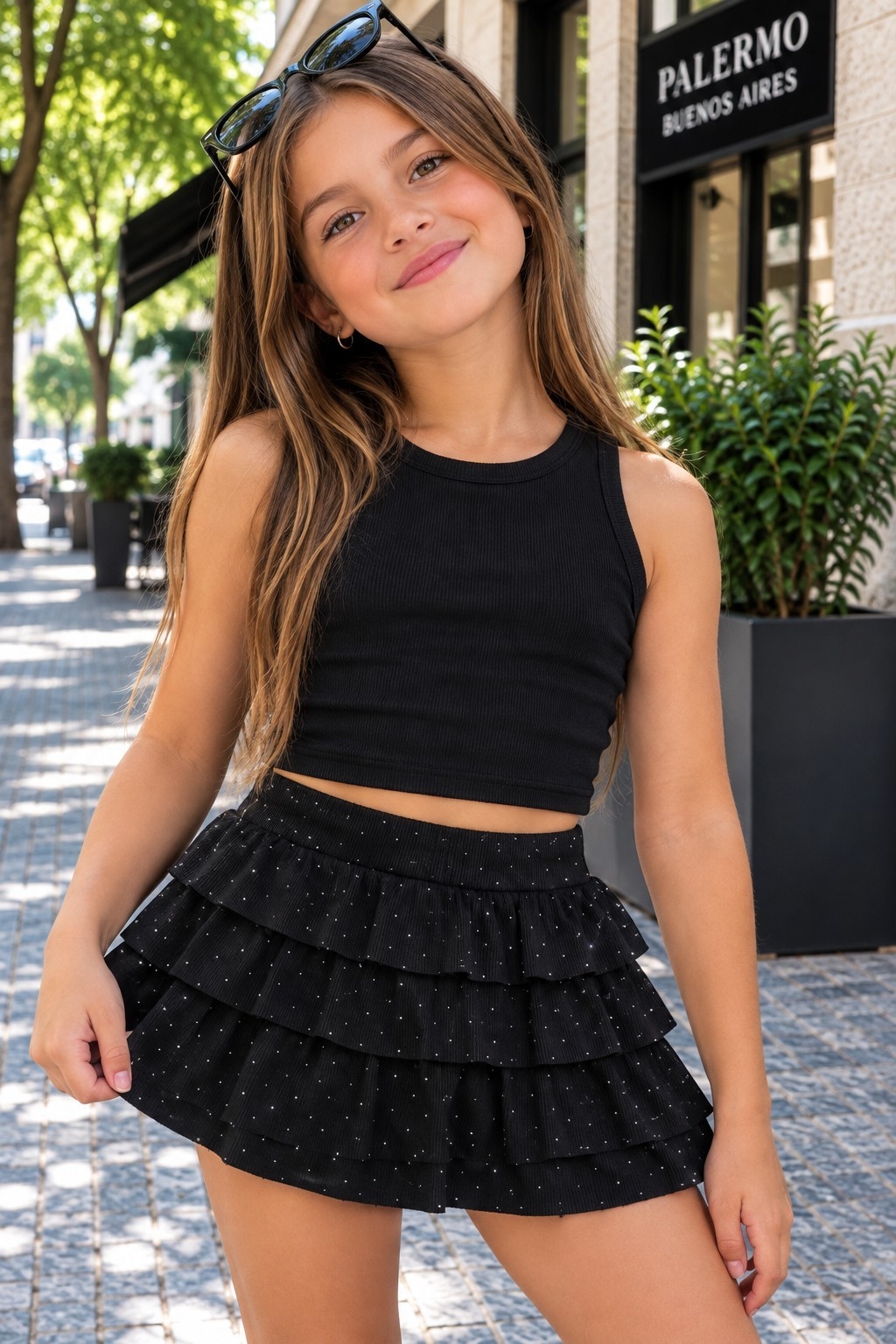 Short Pollera Brillo Sofia - Imagen 3
