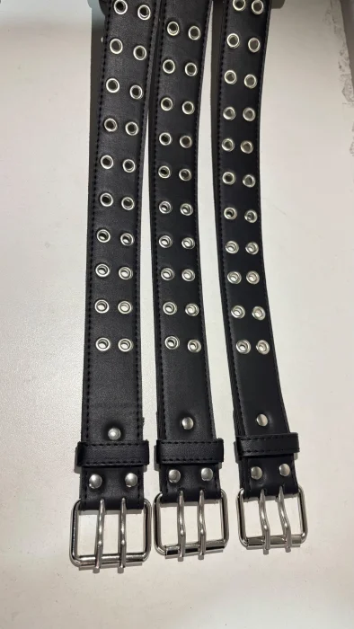 Cintos Doble Ojalillos con Tachas