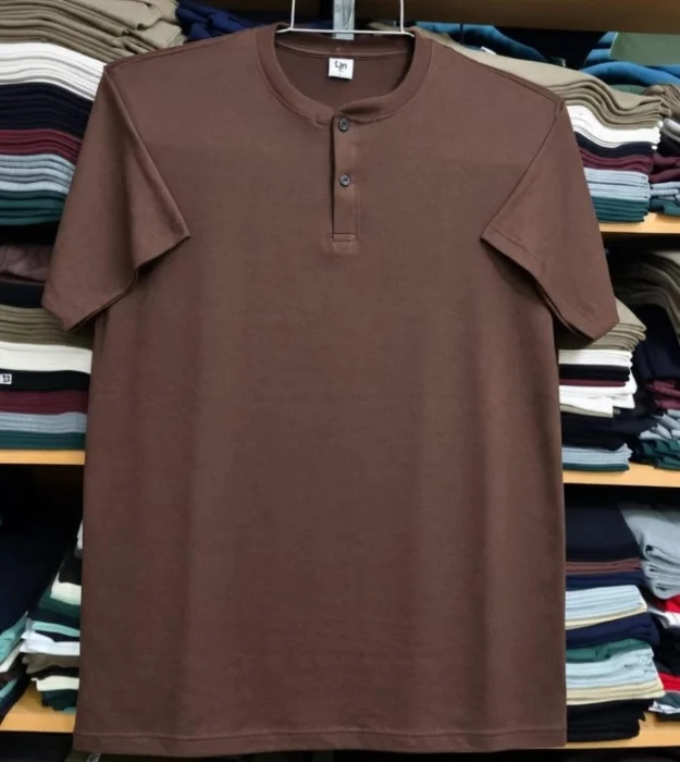 Remera con Botón, Talle Especial