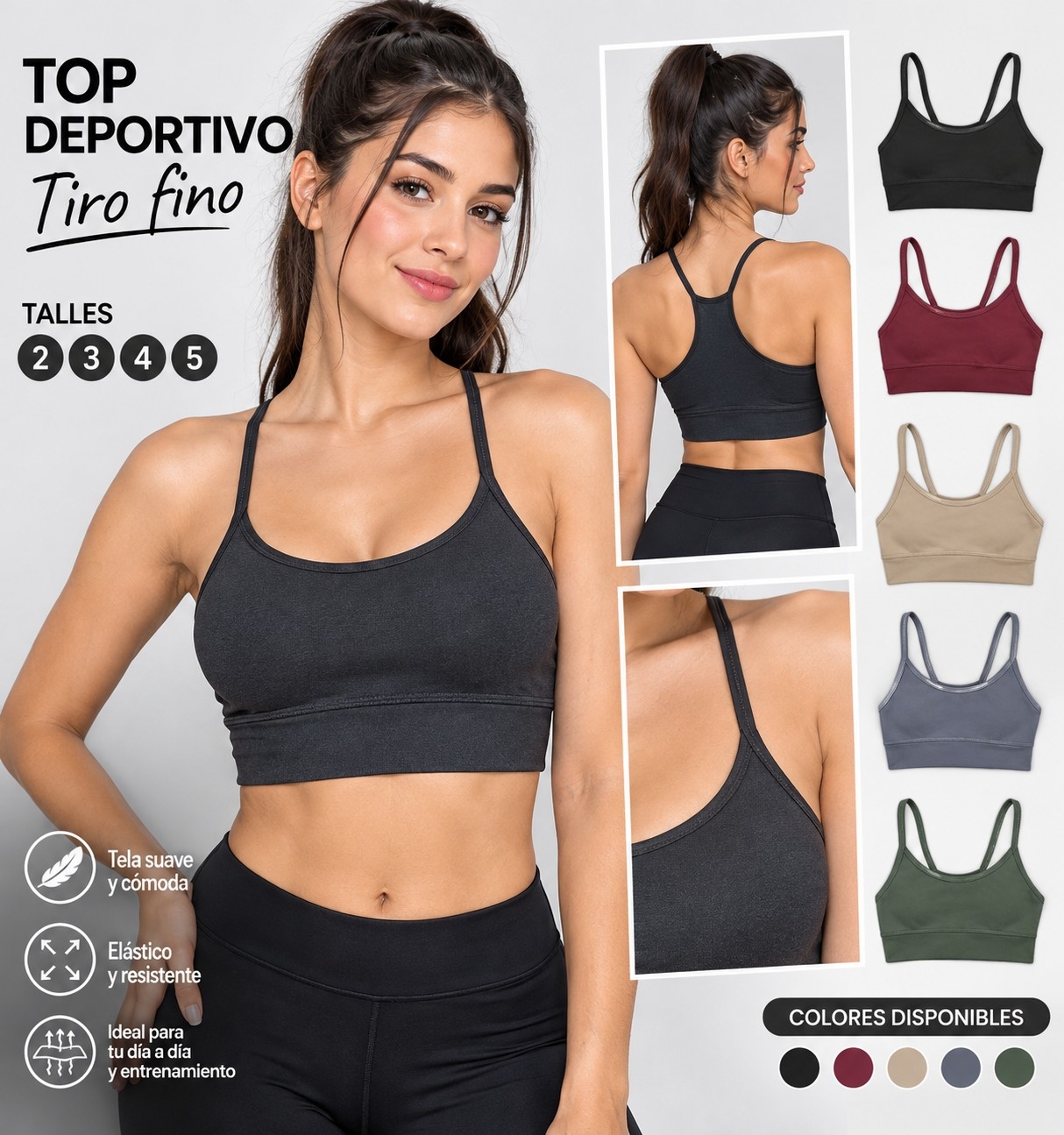 Top Deportivo Lycra Tiro Fino - Imagen 2