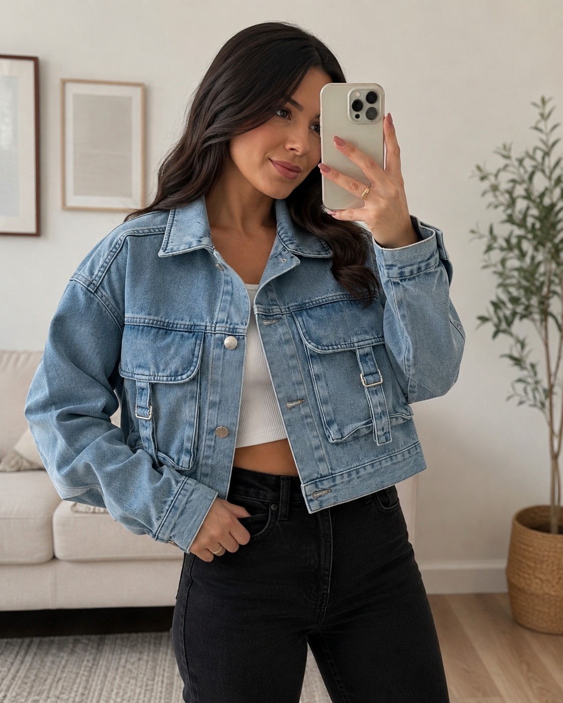 Campera Jeans Cargo - Imagen 2