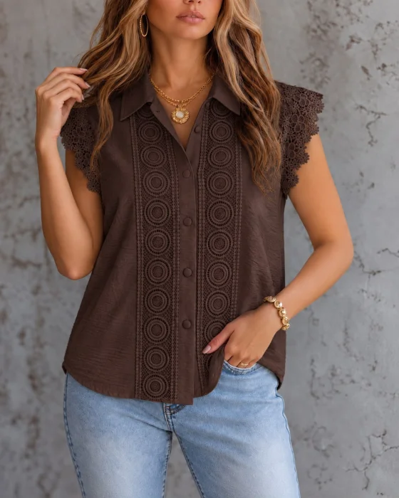 Camisa Puntilla con Encaje