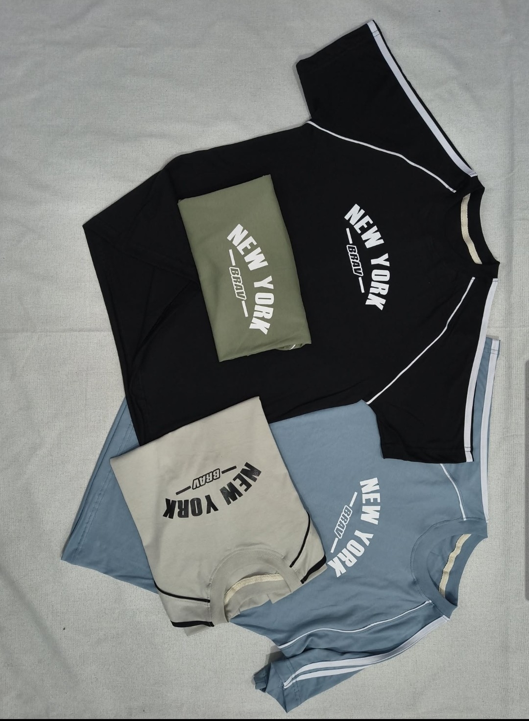 Remera Oversize con Lineas/algodon Premiun - Imagen 3
