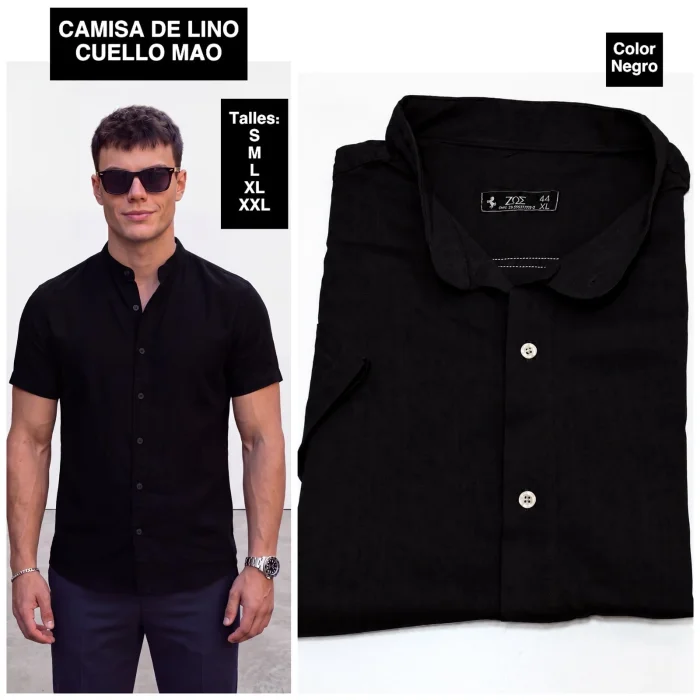 Camisa de Lino Manga Corta
