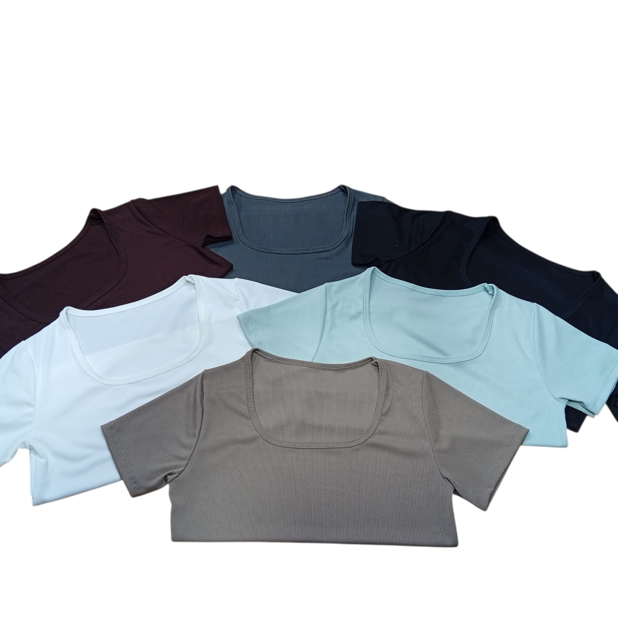 Remera Básica Cuello Cuadrado Talle Único M/l - Imagen 2