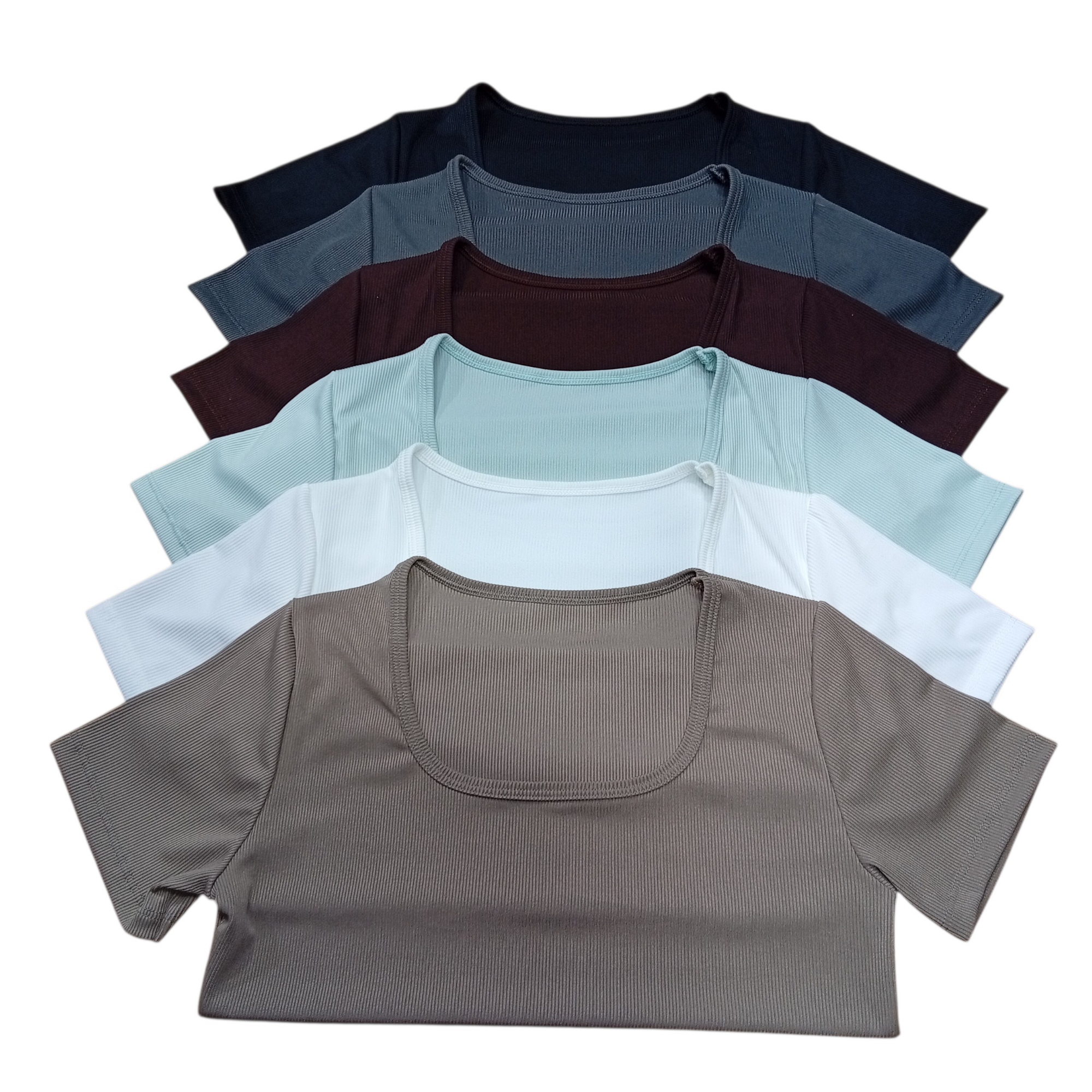 Remera Básica Cuello Cuadrado Talle Único M/l - Imagen 3