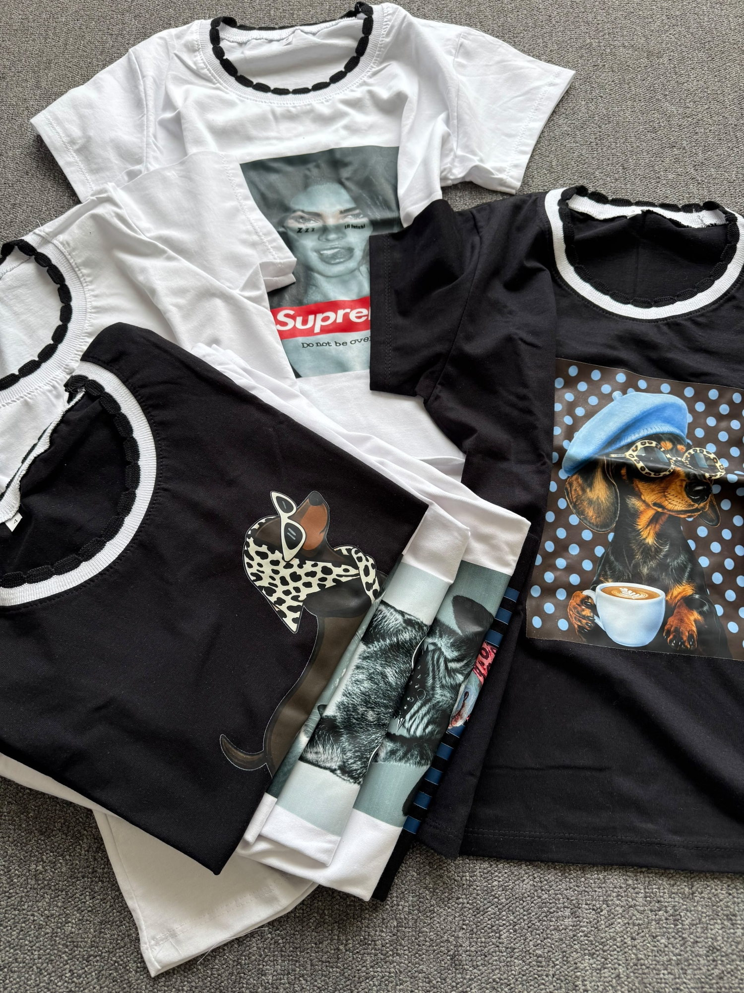 Remeras Estampadas Cuello Tejido - Imagen 4