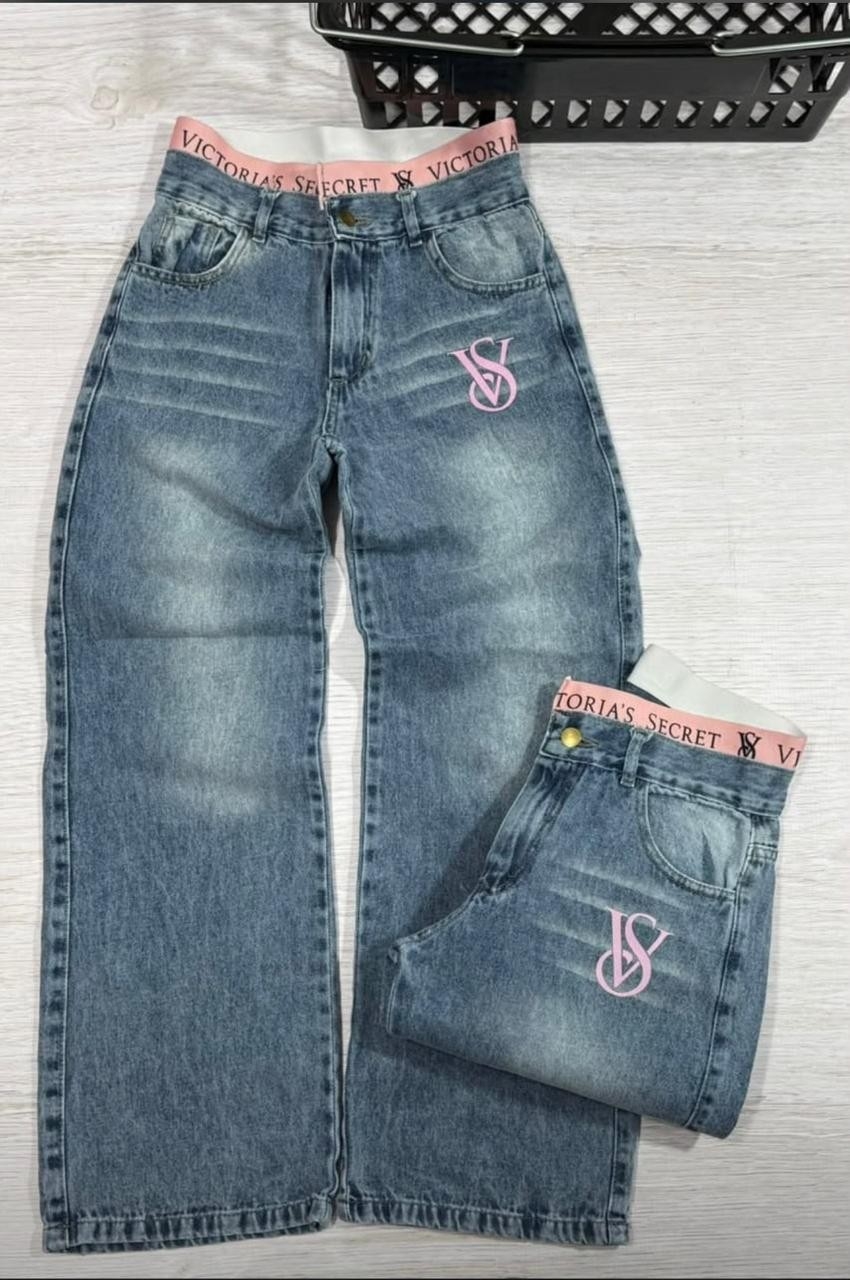 Wide Leg Rigido,  con Elástico y Estampado - Imagen 2