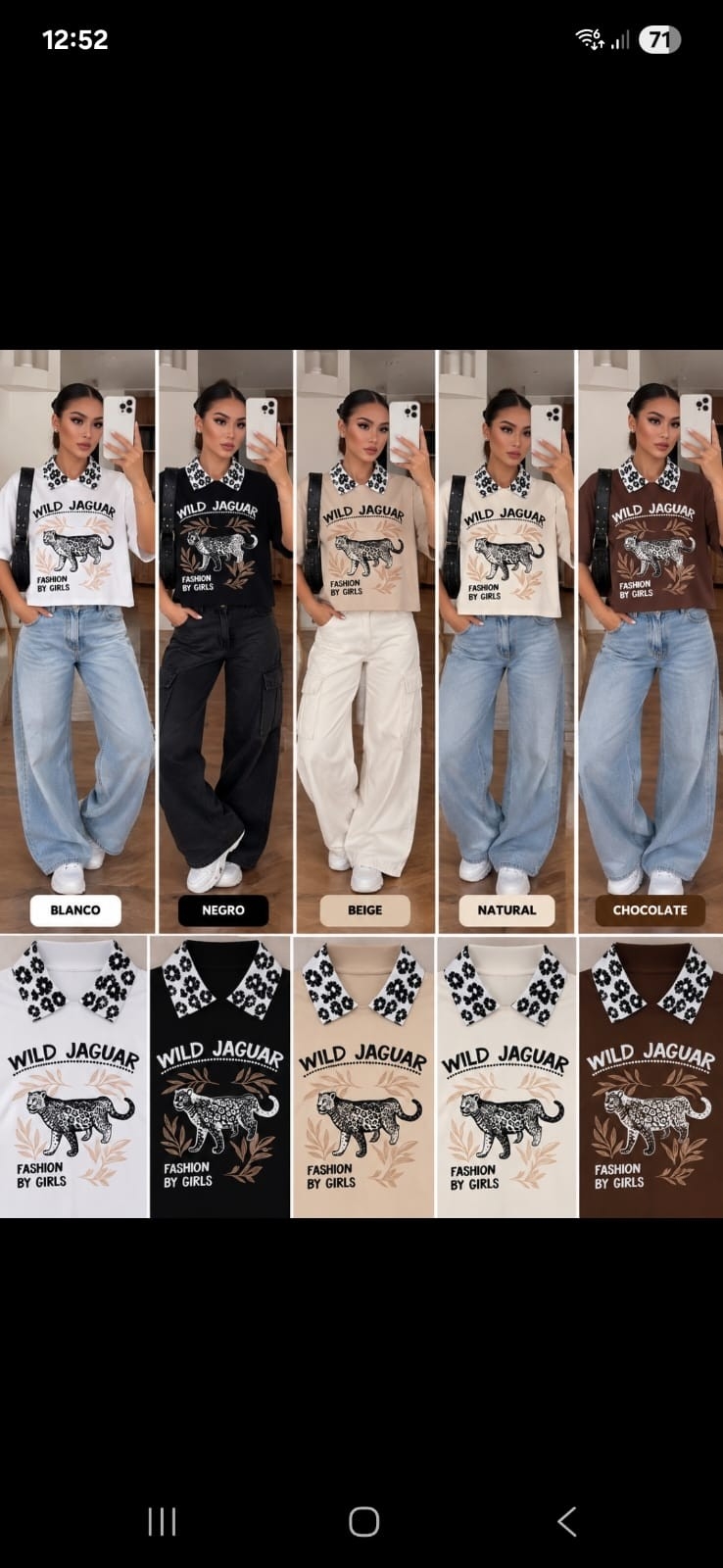 Chombas Estampadas Cuello Tejido - Imagen 3