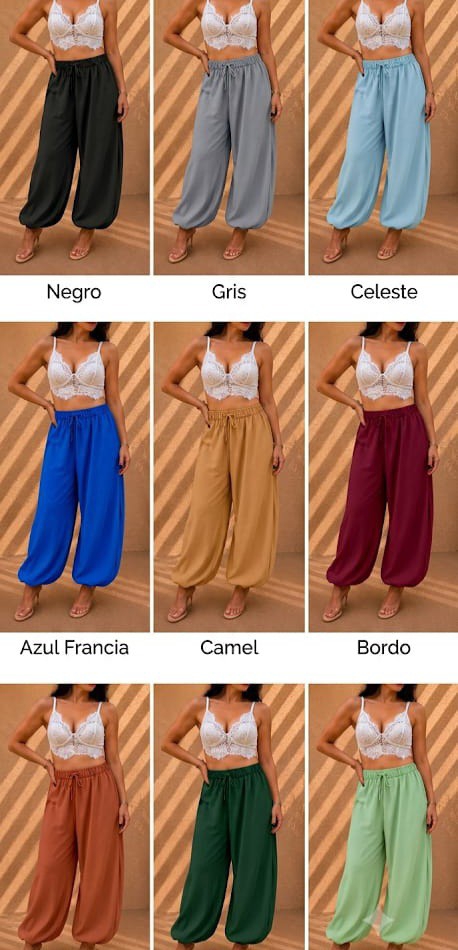 Pantalon Bagyy de Lino con Puño y Regulador - Imagen 2