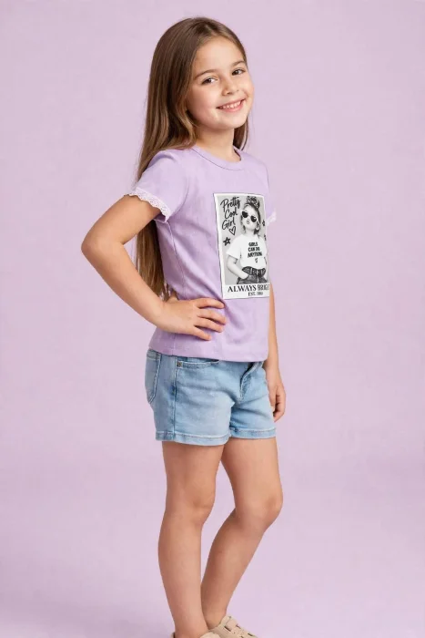 Remeras de Niñas con Puntilla