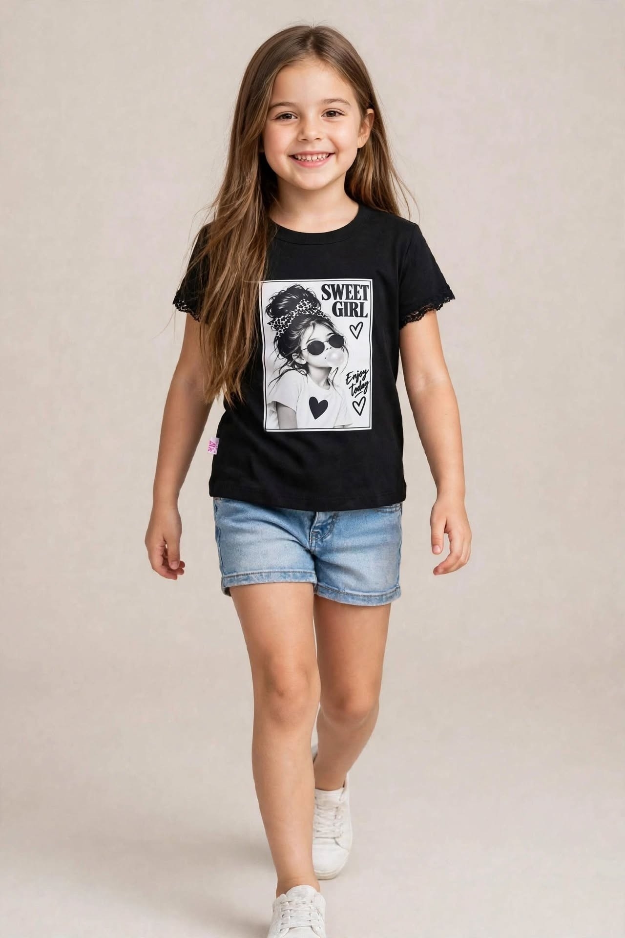 Remeras de Niñas con Puntilla - Imagen 3