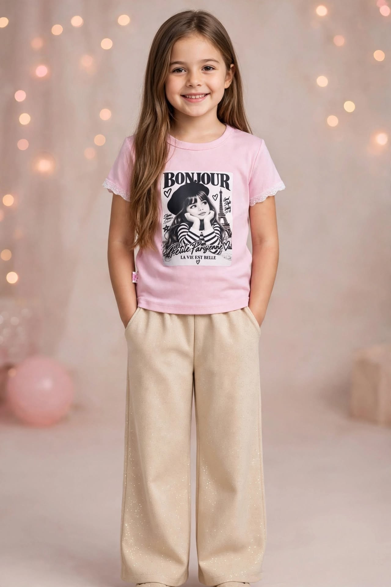 Remeras de Niñas con Puntilla - Imagen 4