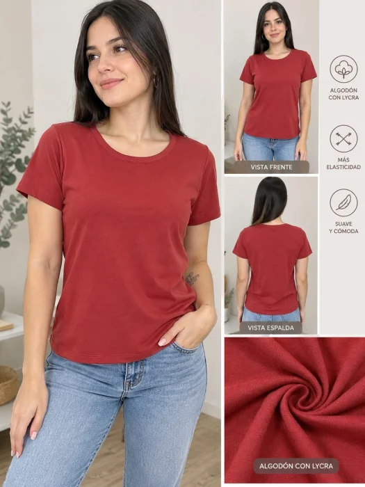 Remera Algodón / Laycra Redondo