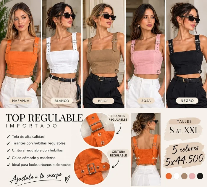 Top Importado Hebilla Regulable
