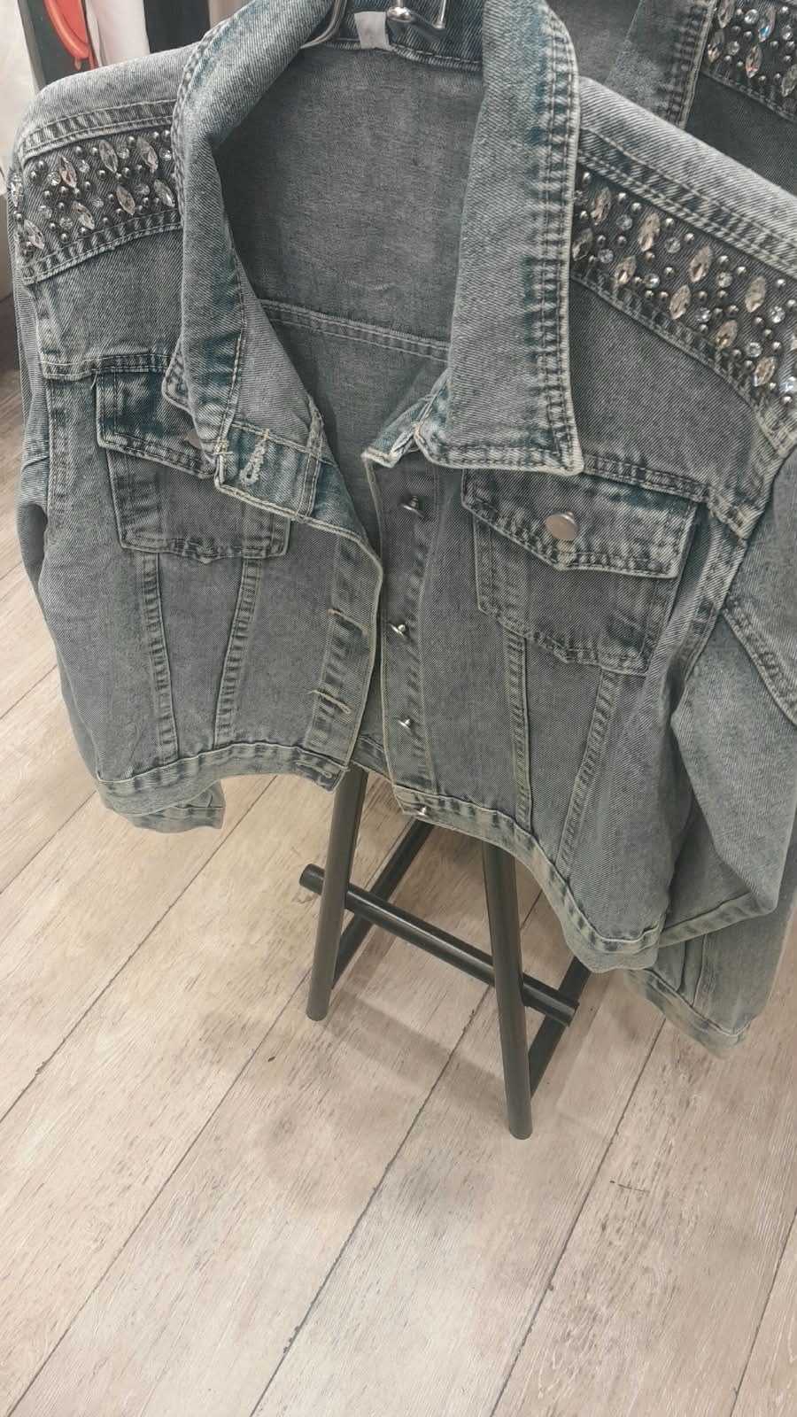 Campera Jean con Piedras Importado - Imagen 3