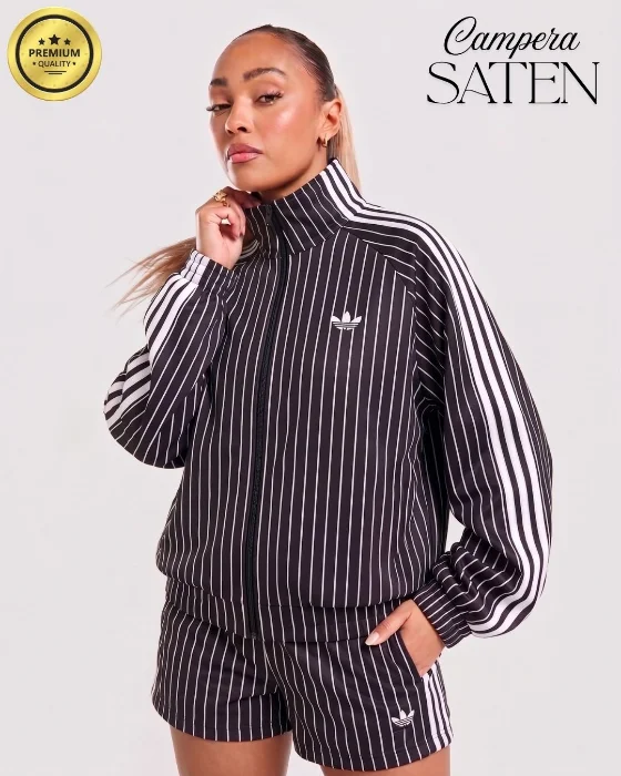 Campera Adi Lycra Saten Premium - Pinstripe