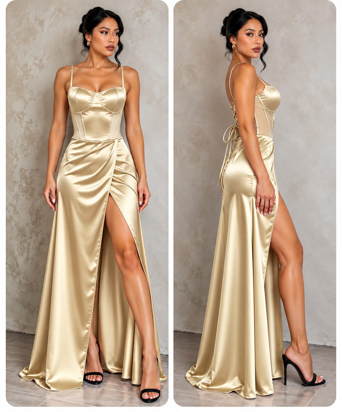Vestido Katy con Tul al Costado - Imagen 3